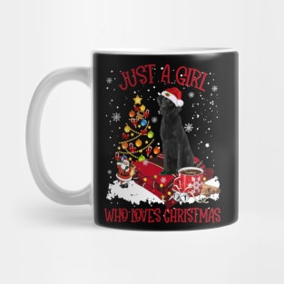 Black Labrador Just A Girl Who Loves Christmas Mug